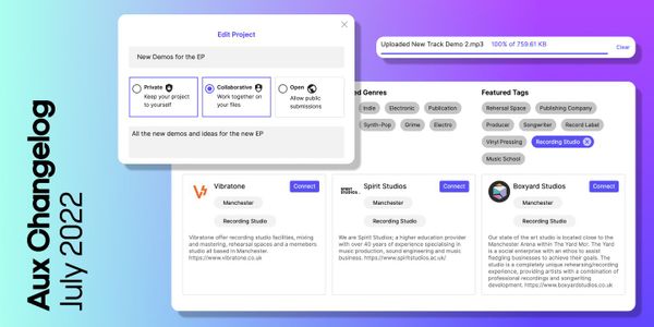 The Aux Changelog - Latest Features and Fixes as of 4 July 2022